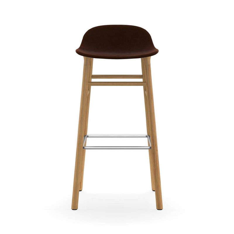 Form Wood Base Bar/Counter Stool Upholstered