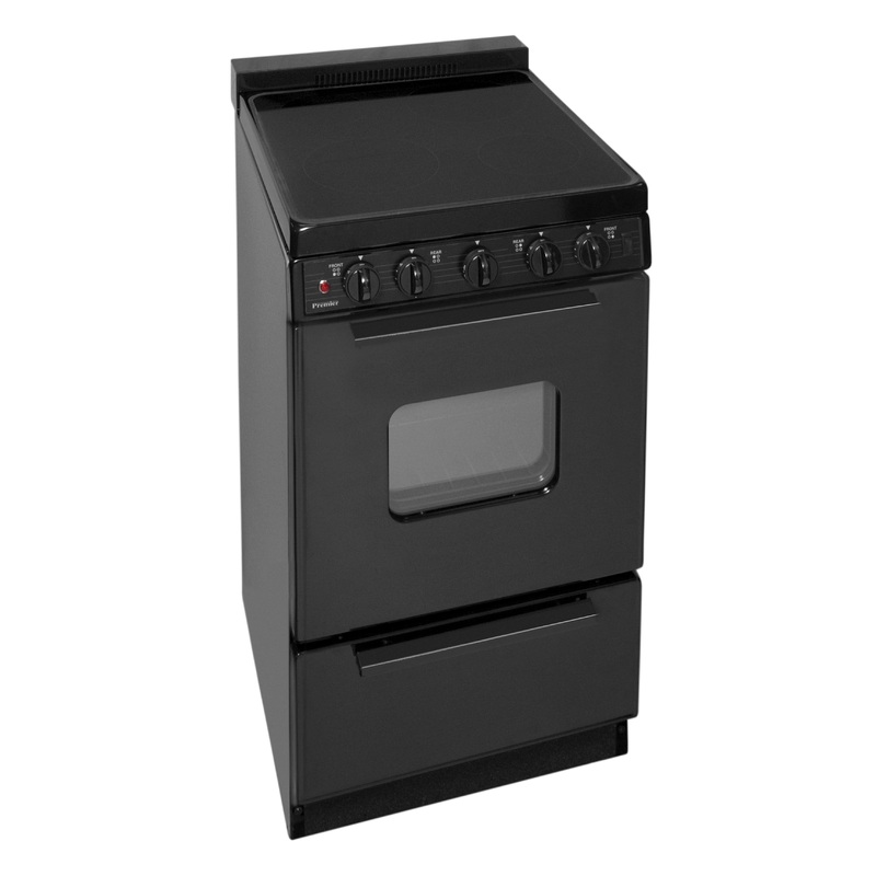 Premier EAS2X0BP 20 in. Freestanding Smooth Top Electric Range in Black