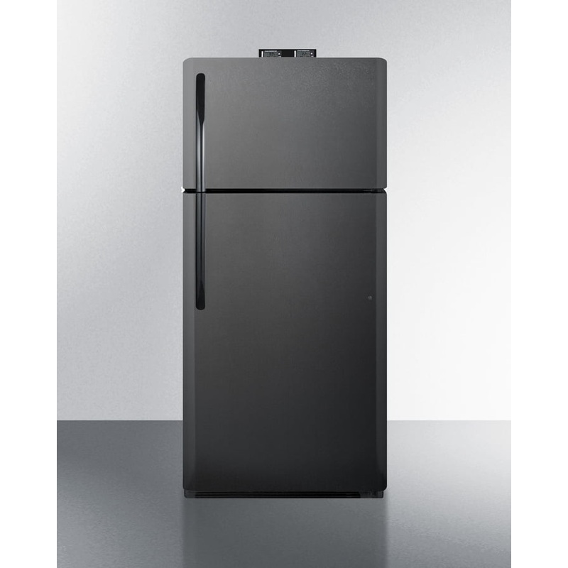 Summit BKRF18B 18 Cu.Ft. Break Room Refrigerator-Freezer In Black With Nist Calibrated Alarm/Thermometers