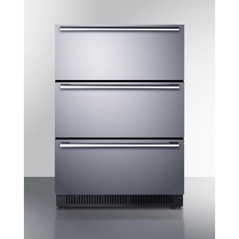 Summit SP6DS3D 24″ Wide Built-in 3-drawer All-refrigerator