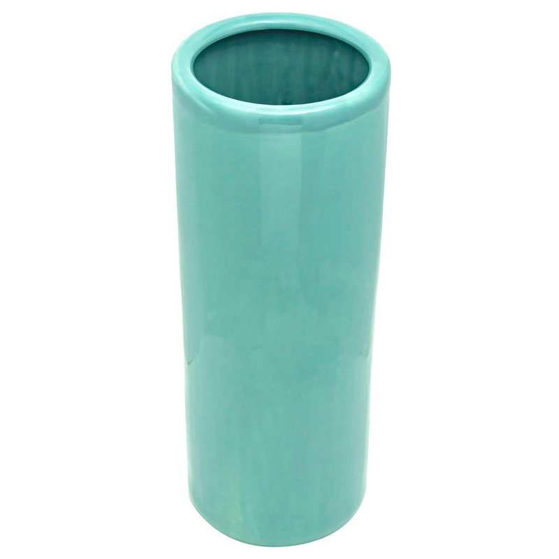 Astou Handmade Porcelain Floor Vase Wade Logan Color: Turquoise