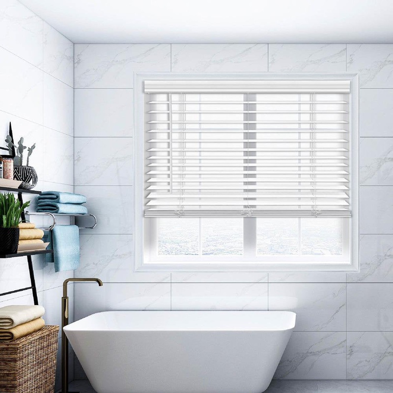 2 inch Room Darkening, Cordless Faux Wood Horizontal/Venetian Blind DEZFURNISHINGS Length & Width: 25″W x 72″L