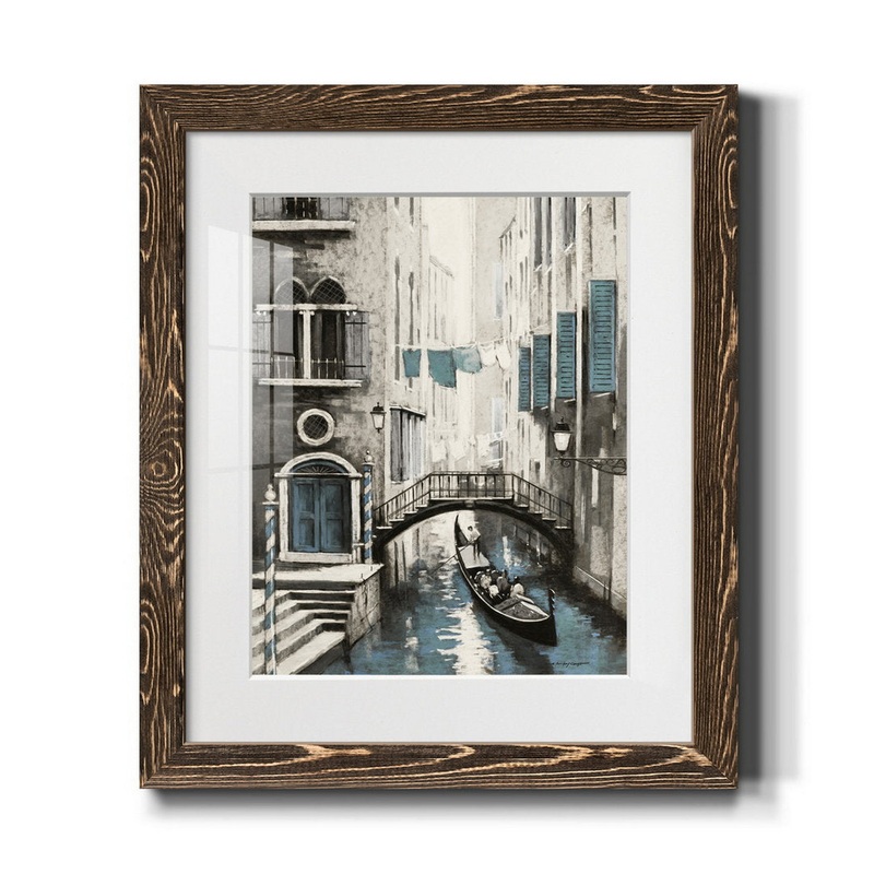 Venice I – Painting Print Winston Porter Mat Color: White Size: 24″ H x 18″ W x 1.5″ D Format: Walnut Framed Paper
