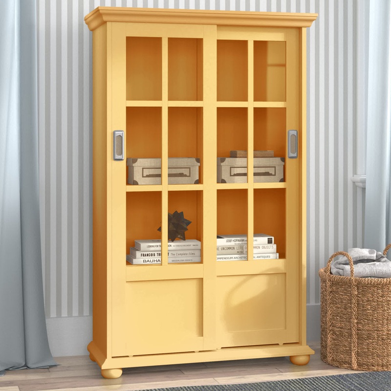 51″ H x 31.75″ W Standard Bookcase Andover Mills Color: Pale Yellow