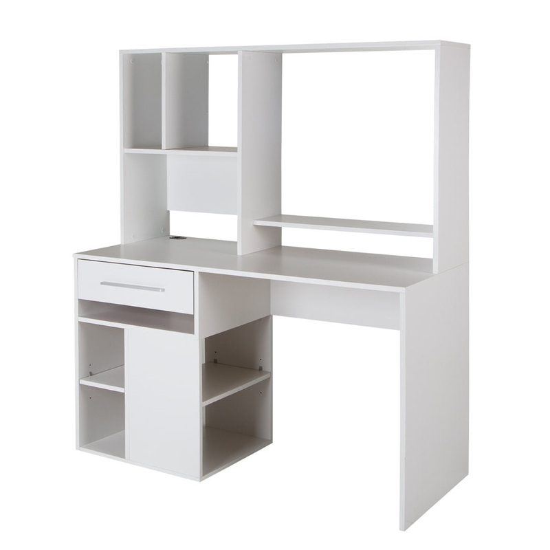 Annexe Desk with Hutch South Shore Color: White