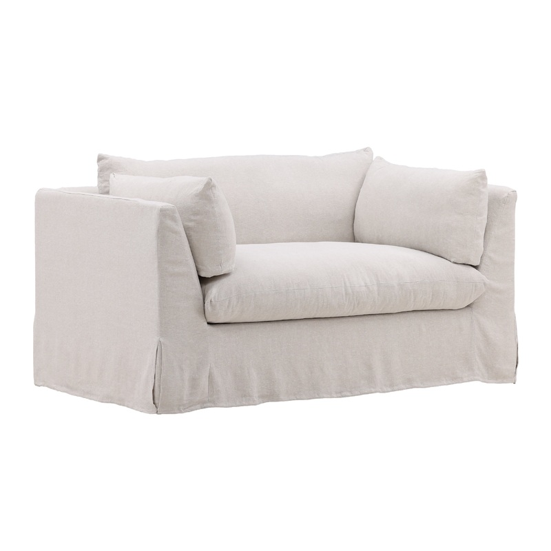 Breezy Bella Comfort Chair – Natural Linen Slipcover