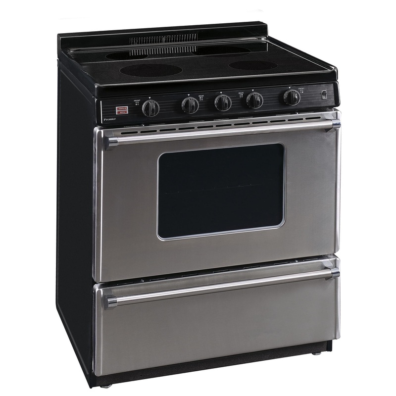 Premier EDS7X0BP 30 in. Freestanding Smooth Top Electric Range in Stainless Steel