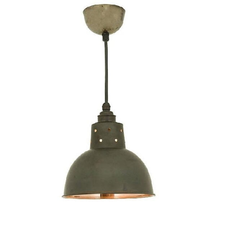 Spun Reflector Pendant with Cord Grip Lampholder