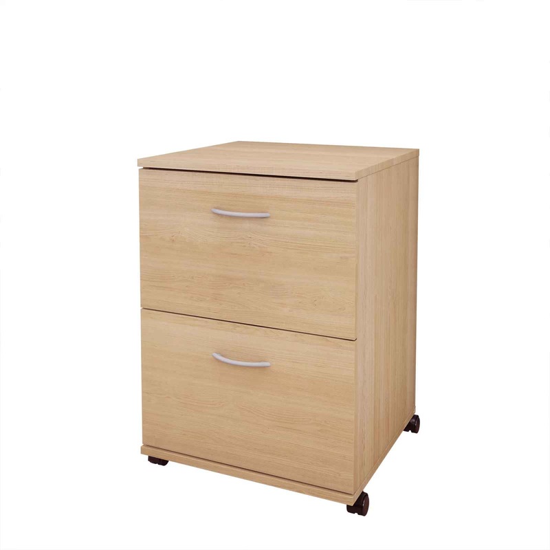 2 Drawer Mobile Vertical Filing Cabinet