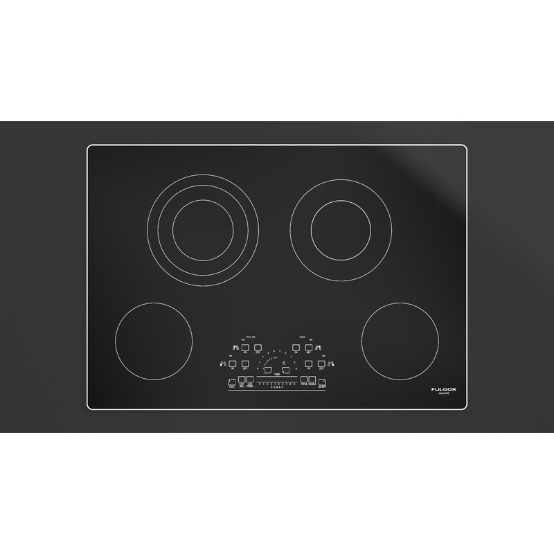 30″ RADIANT COOKTOP WITH BRUSHED ALUMINUM TRIM