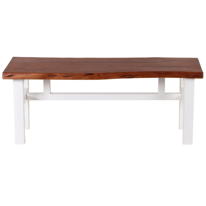 Acacia Live Edge 46 Inch Bench – White Loon Peak