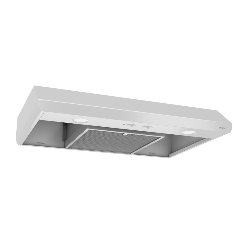BKSA130WW Broan 30-Inch Convertible Under-Cabinet Range Hood, 300 Max Blower CFM, White