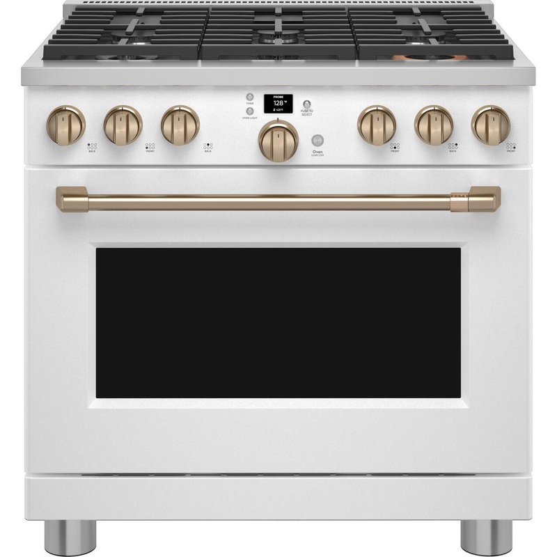 Cafe CGY366P4TW2 Caf 36″ Smart All-Gas Commercial-Style Range With 6 Burners (Natural Gas)