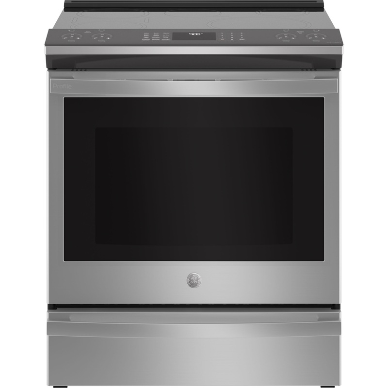 Ge Appliances PHS93EYPFS Ge Profile Energy Star 30″ Smart Slide-In Fingerprint Resistant Front-Control Induction And Convection Range With No Preheat Air Fry