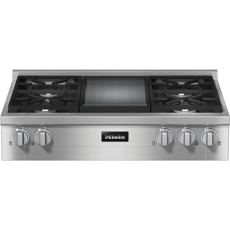 Miele KMR11363LPGD Kmr 1136-3Lp Gd Edst/Clst – 36-Inch Range Top With 4 Burners And Griddle Plate For Flexibility And High Performance