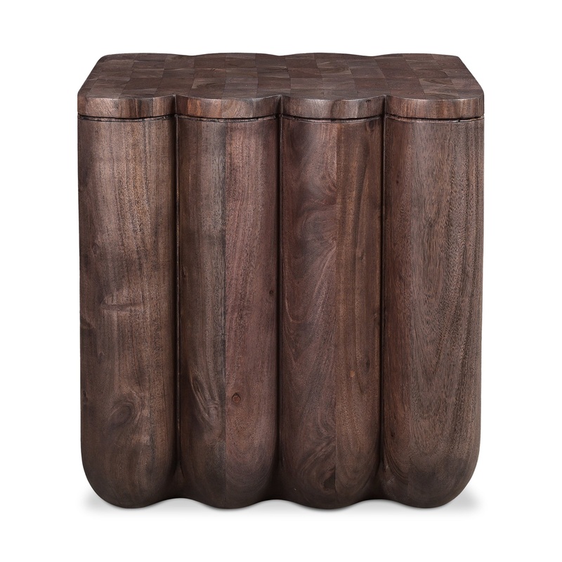 Ripplewave Acacia Wood Side Table