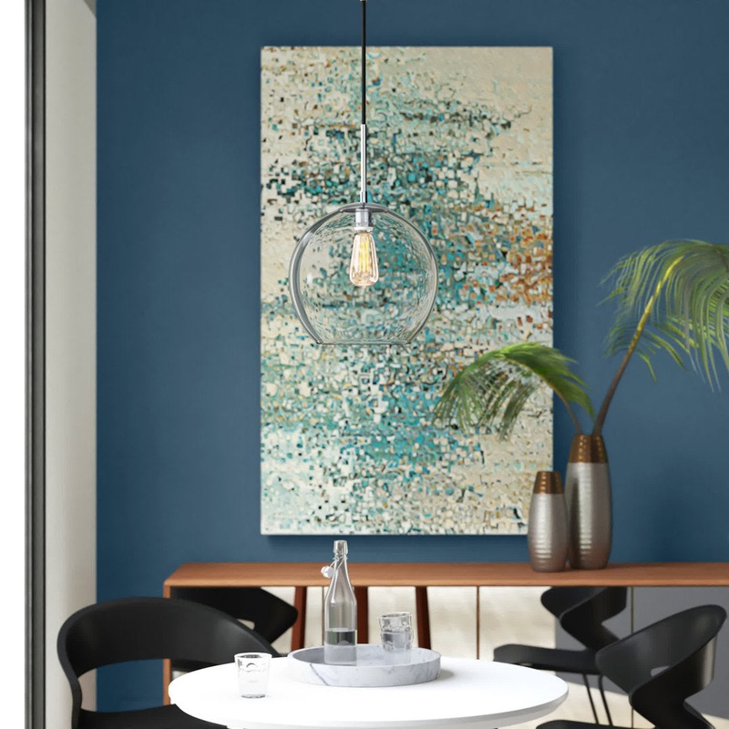 Snead 1 – Light Single Globe Pendant Mercury Row Shade Color: Clear Size: 72″ H x 11.8″ W x 11.8″ D Base Finish: Gold