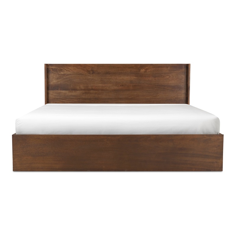 Sophisticated Mango Wood Angular Queen Bed