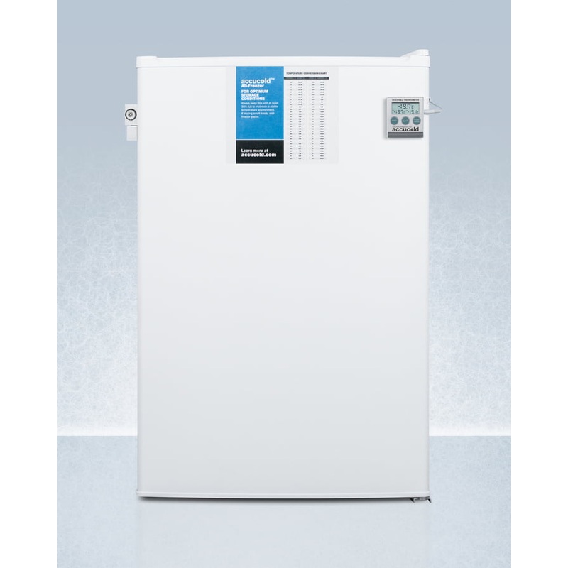 Summit FS603LPLUS2 Counter Height Manual Defrost All-Freezer With Side Lock, Nist Calibrated Thermometer, And 5 Cu.Ft. Capacity