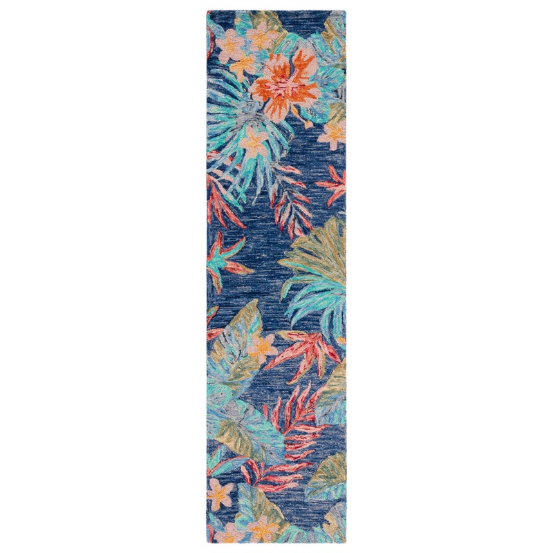 Toro Hand Tufted Wool Floral Rug Red Barrel Studio Rug Size: Runner 2’3″ x 8′