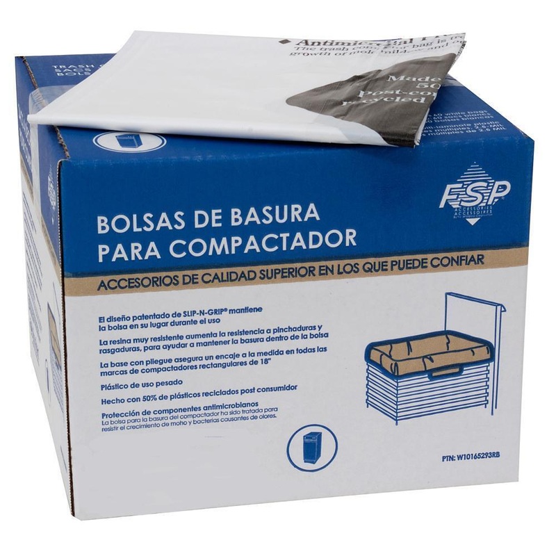 Whirlpool W10165293RB 60 Pack-Plastic Compactor Bags-18″ Models