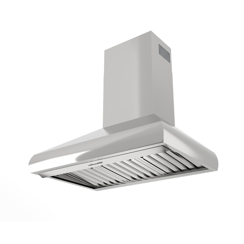 Xo Appliance XOVW42KSE 42In Pro Wall Chimney Hood Ss Rounded Lip 1000 Cfm
