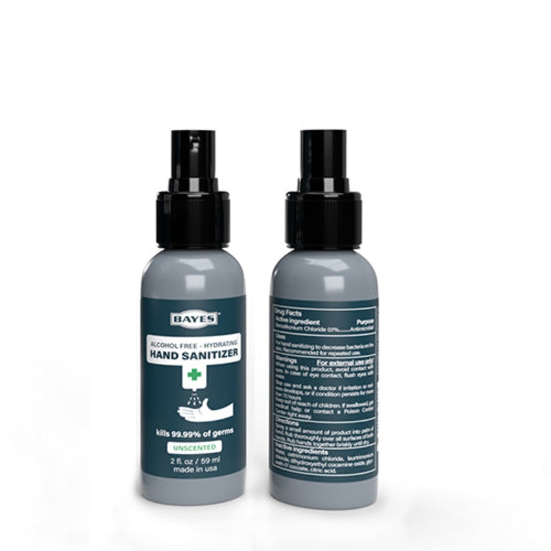 Bayes Alcohol Free Hydrating Hand Sanitizer – 2oz.