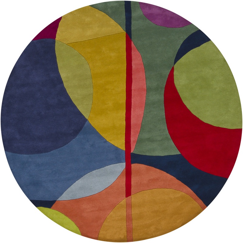 Bense – 3010 – Patterned Round Contemporary Area Rug
