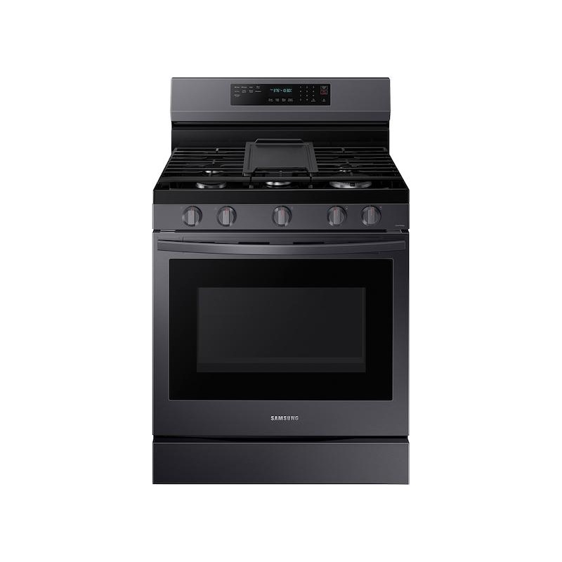 Samsung NX60A6711SG 6.0 cu. ft. Smart Freestanding Gas Range with No-Preheat Air Fry and Convection+ in Black Stainless Steel