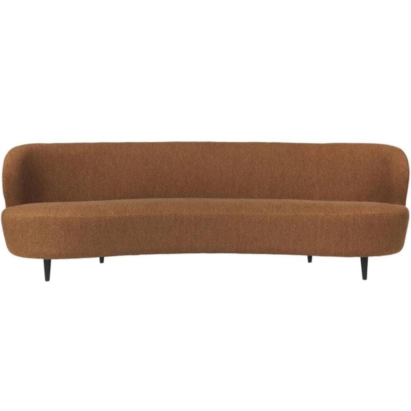 Stay Sofa Curved with Wood Legs