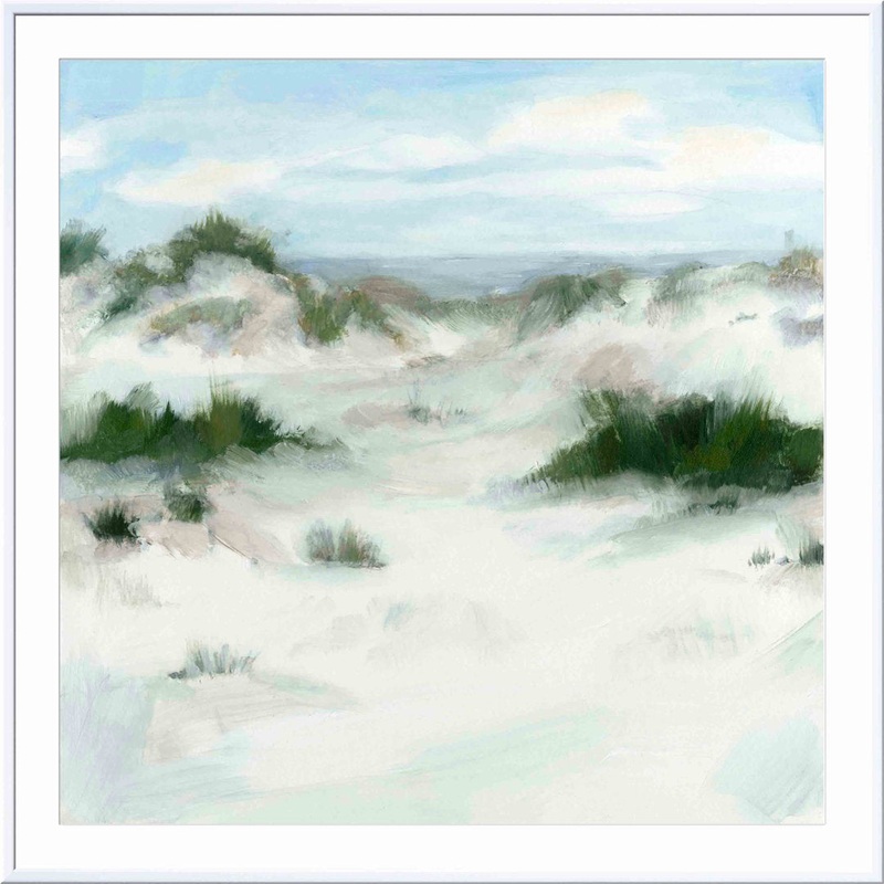 White Sands II by Megan Meagher – Picture Frame Painting Print Beachcrest Home Frame Color: Espresso Size: 30″H x 30″W