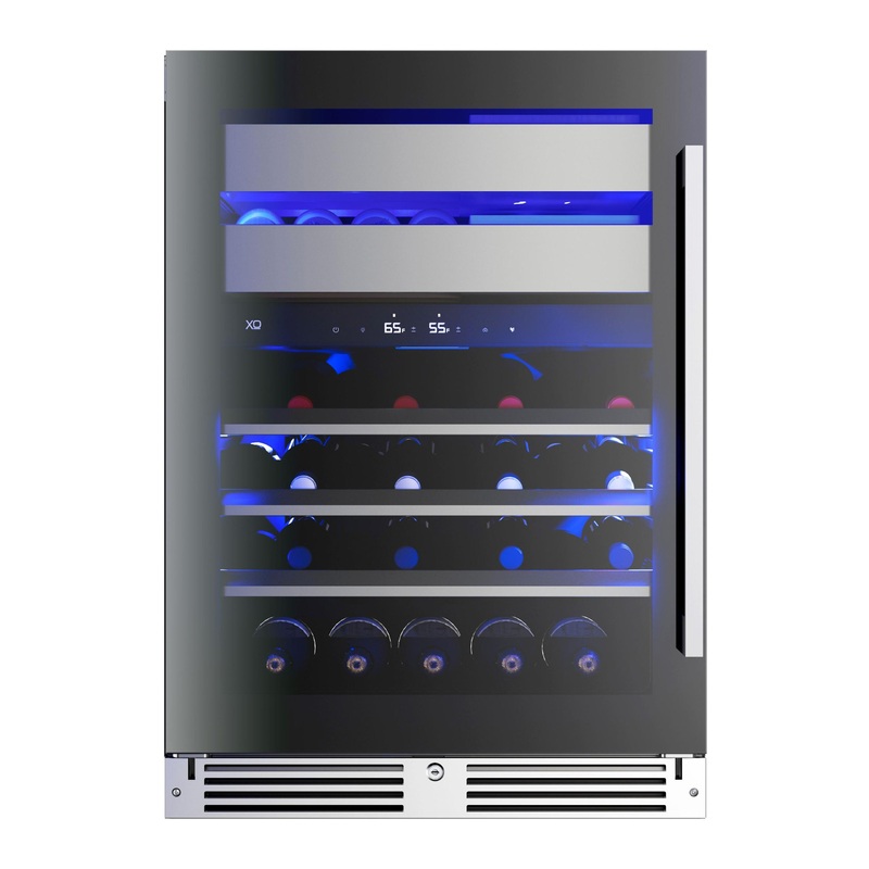 Xo Appliance XOU24WWGBL Wine And Weed 24″ Black Glass Lh