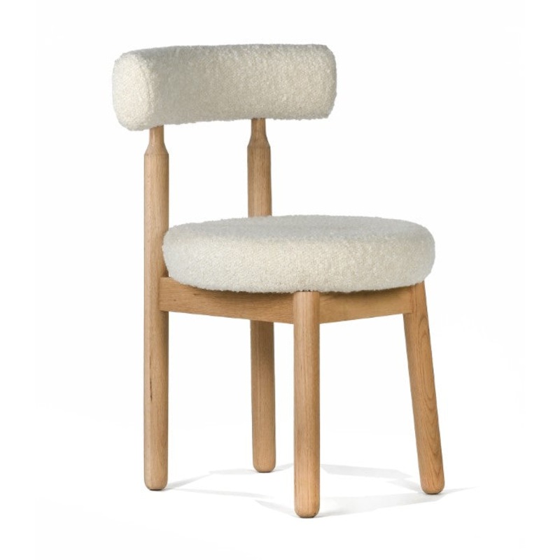 Geometric Bloom Oak Stool – Eco-Friendly