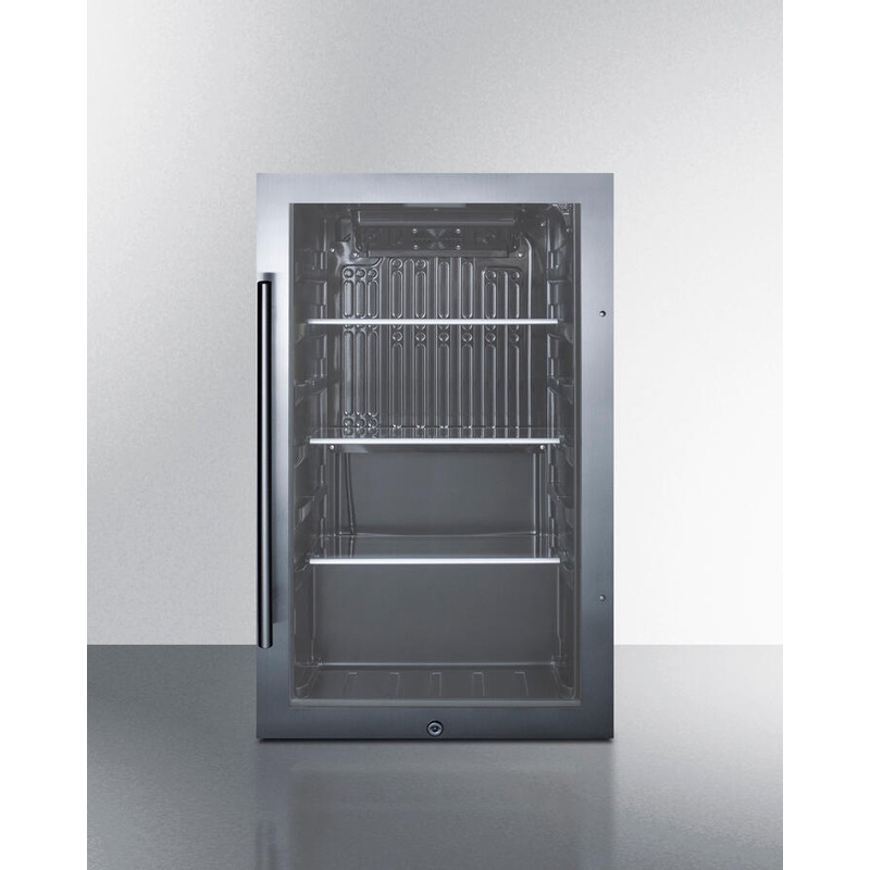 Summit SPR488BOSCSS Shallow Depth Indoor/Outdoor Beverage Cooler