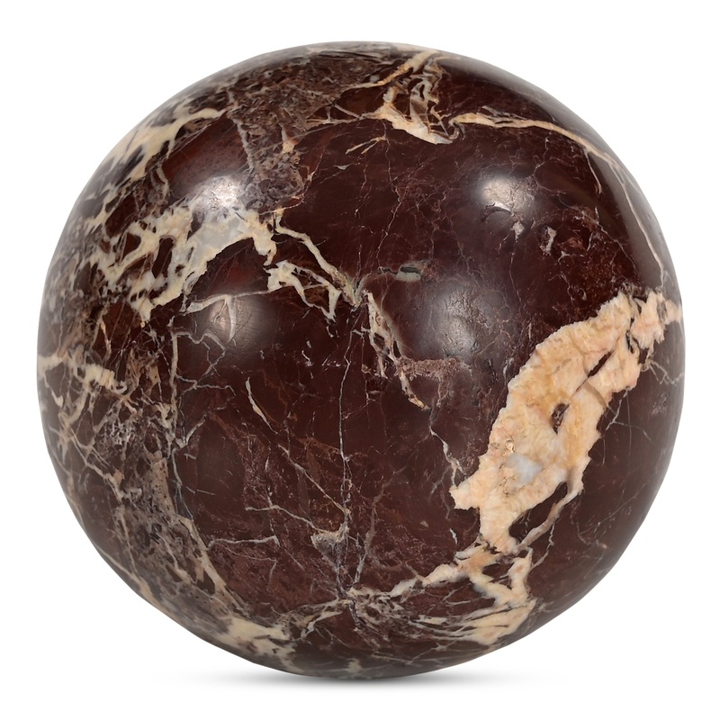 Elegant Gold-Veined Marble Sphere Accent