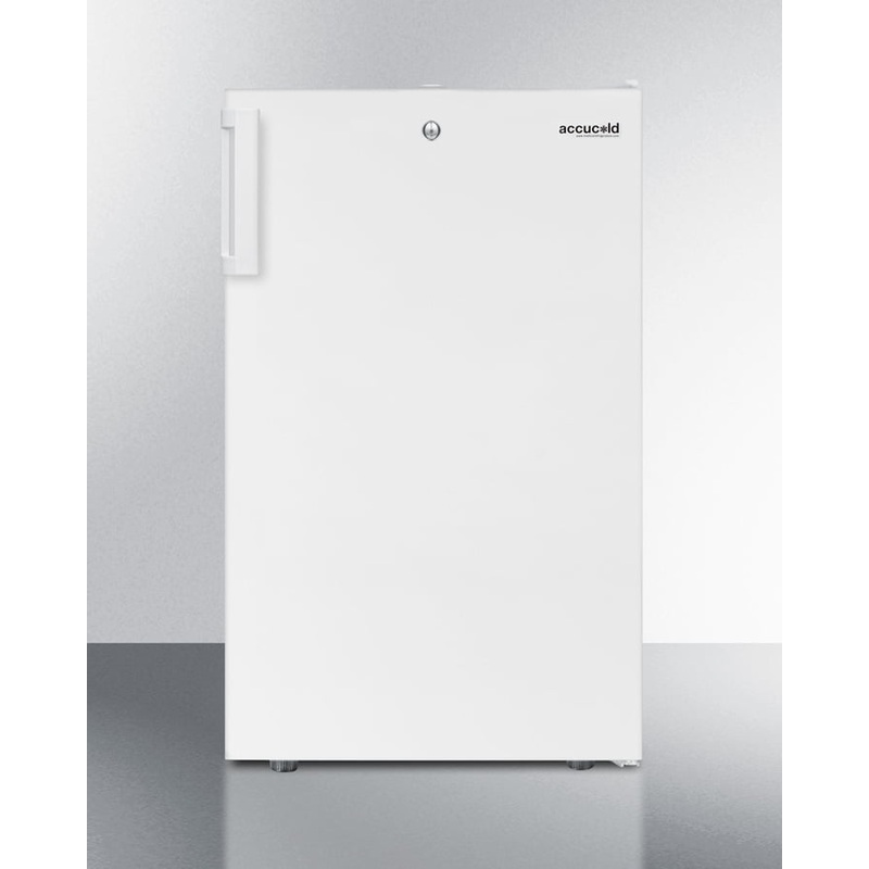 Summit FF511LADA Ada Compliant 20″ Wide Counter Height All-Refrigerator For General Purpose Use, Auto Defrost With A Lock And White Exterior