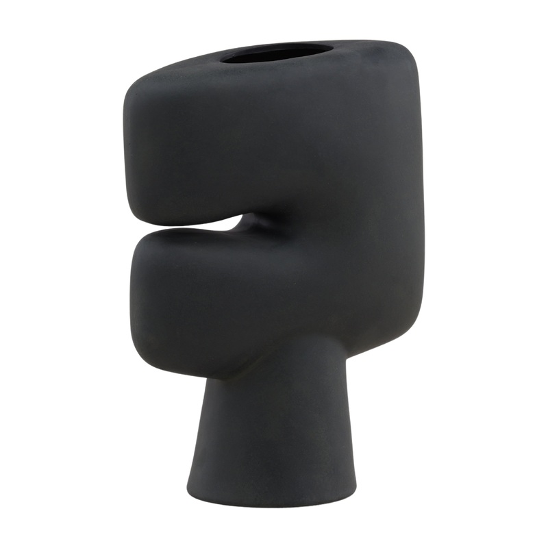 Ebony Elegance Oblong Vessel