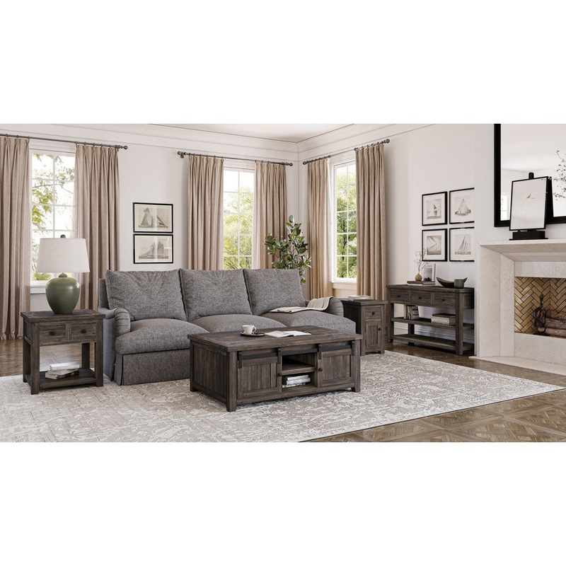 Solid Wood Coffee Table with Storage Sand & Stable Table Base Color: Brown