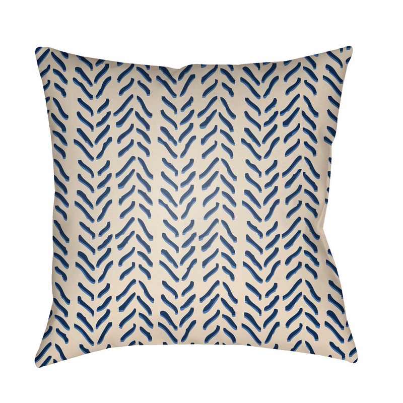 Textures Square Pillow Cover & Insert Livabliss Color: Blue Size: 20″ H x 20″ W x 3.5″ D