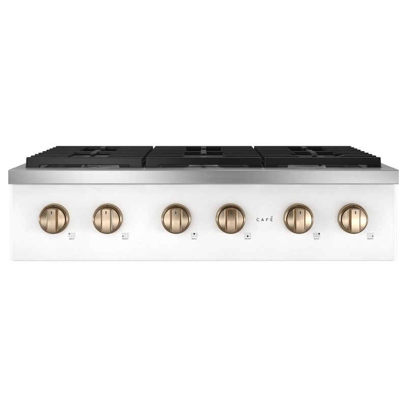 Cafe CGU366P4TW2 CAF(EBACK) 36″ Commercial-Style Gas Rangetop with 6 Burners (Natural Gas)