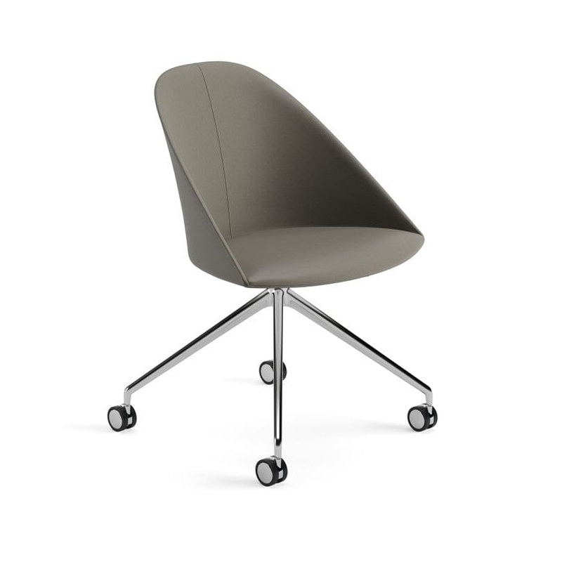 Cila Fully Upholtered Chair With Fixed Trestle Base