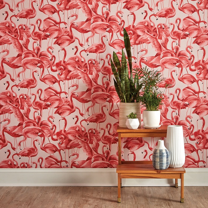 Flamingo 5.5 yds. Wallpaper
