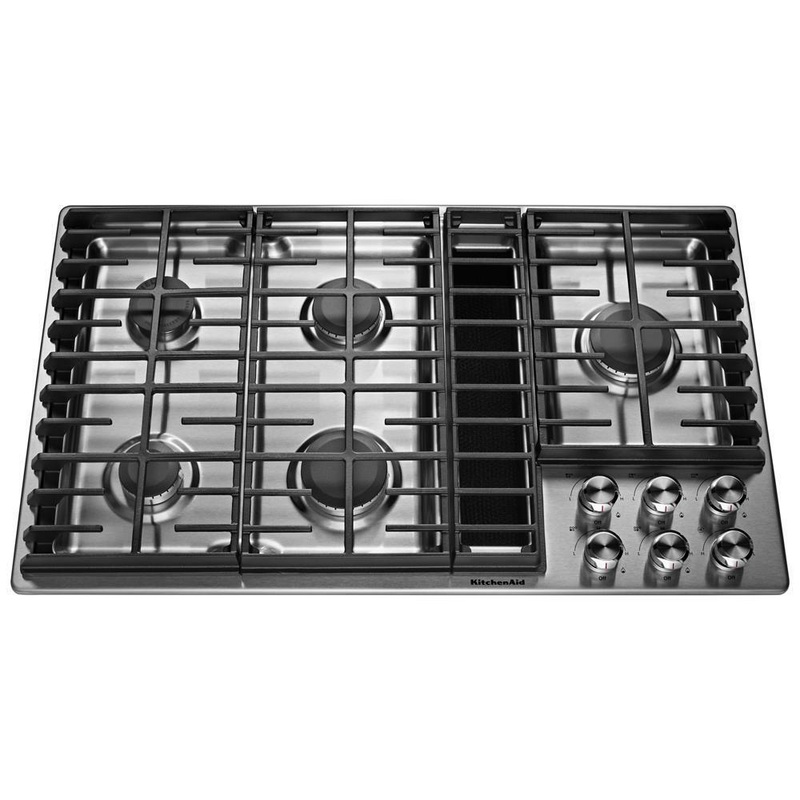 Kitchenaid KCGD506GSS 36″ 5 Burner Gas Downdraft Cooktop