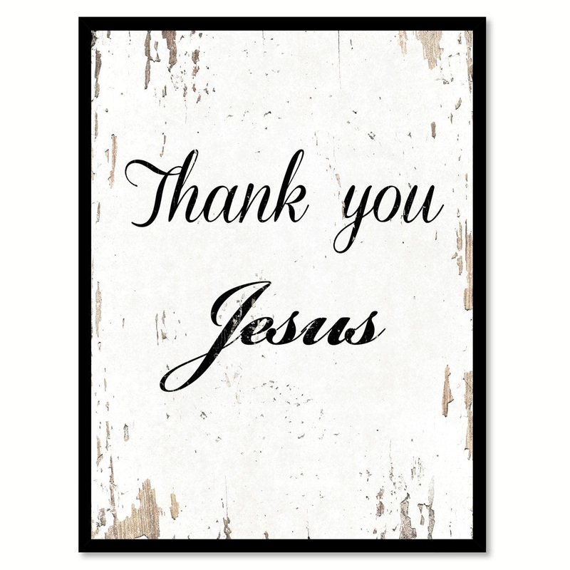 Thank You Jesus – Picture Frame Textual Art Print on Canvas Winston Porter Size: 17″ H x 13″ W