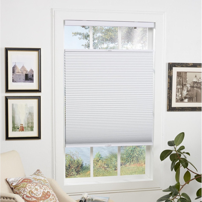 1 inch Cordless Semi-Sheer Light Filtering Top Down Bottom Up Cellular Shade Symple Stuff Blind Size: 38″W x 64″L Finish: Gray Cloud