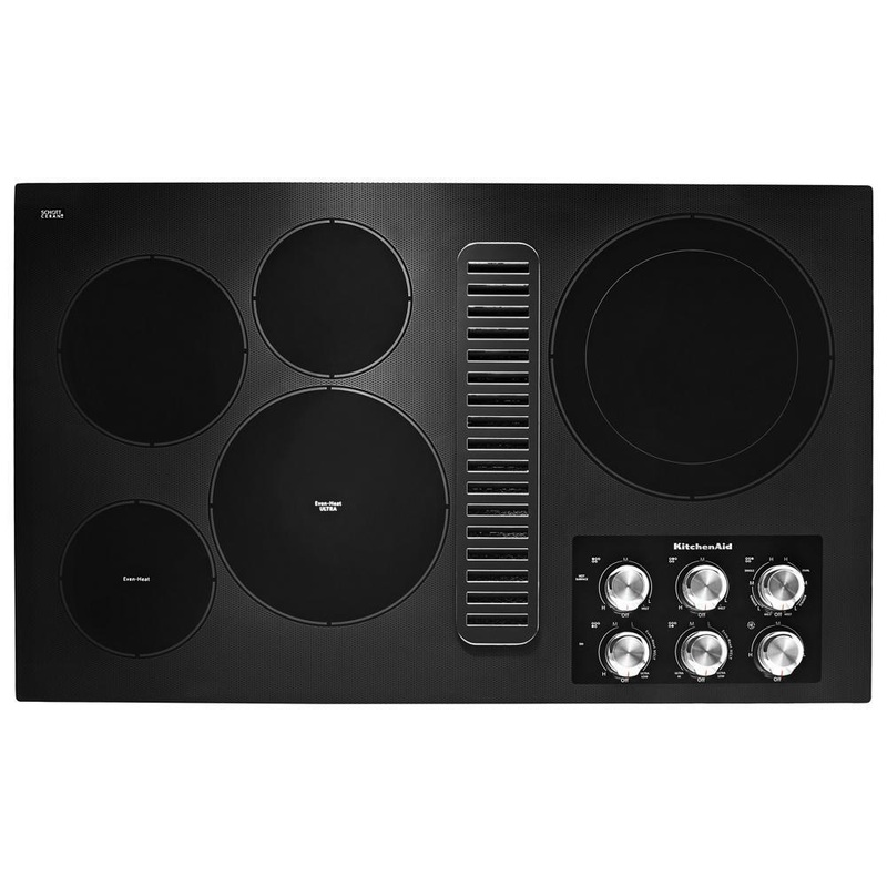 Kitchenaid KCED606GBL 36″ Electric Downdraft Cooktop with 5 Elements