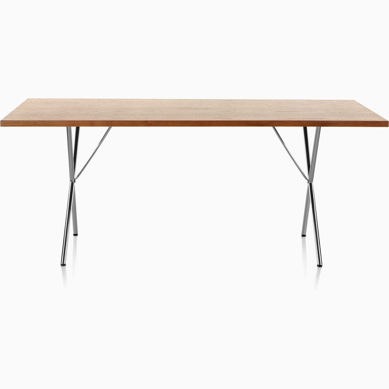 Nelson X-Leg Table with Veneer Top