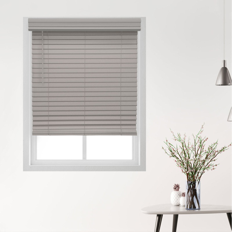 2.5 ” Room Darkening Cordless Faux Wood Blind Symple Stuff Color/Finish: Seal Gray Length: 72″, Width: 26″