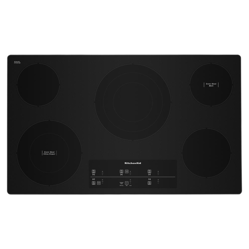 Kitchenaid KCES956KSS 36″ Electric Cooktop with 5 Elements and Touch-Activated Controls
