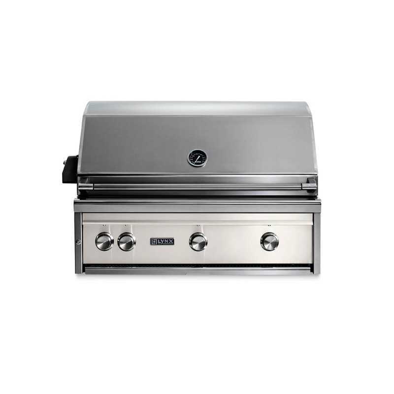 Lynx L36TRGLNG 36″ Built-In Grill – 1 Trident W/ Rotisserie – Glacier